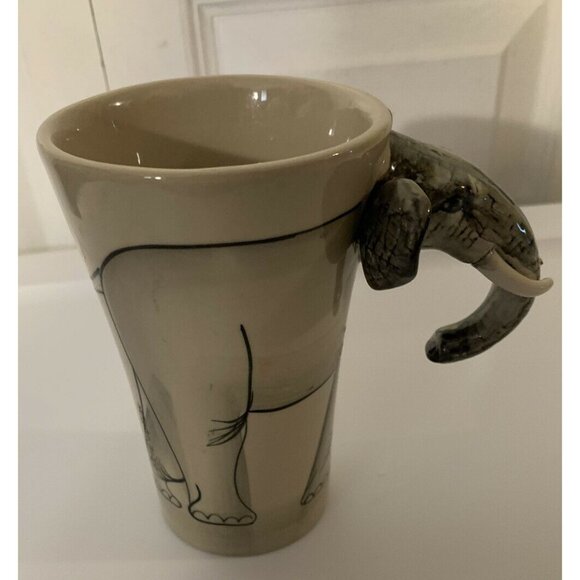 Ermo Elephant Collectors Mug 3D Ceramic‎ Coffee Cup Ermo Zoo Hand Painted - Picture 2 of 7